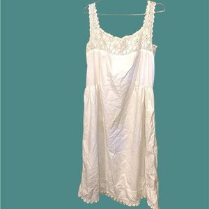 Vintage Edwardian Cotton and Lace Dress petticoat pajama slip